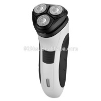 elegant black &white rechargeable three heads men shaver razor with pop-up blade