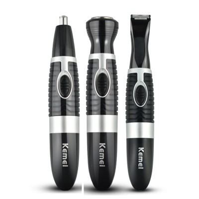 new IPX waterproof portable safe mini 3 in 1 AA battery operated beard nose ear hair trimmer electric men shaver razor