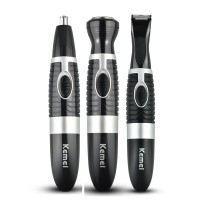 new IPX waterproof portable safe mini 3 in 1 AA battery operated beard nose ear hair trimmer electric men shaver razor